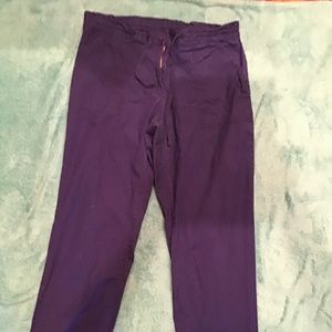 💚 3/$25 Ruby Rd. size 14 indigo blue casual slacks elastic drawstring waist